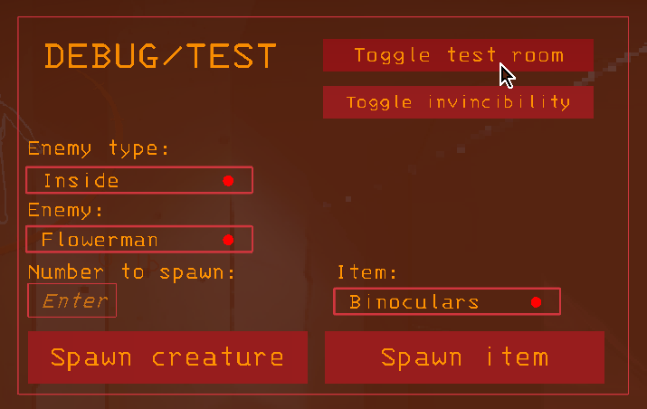 Screenshot: Toggle Testing Room